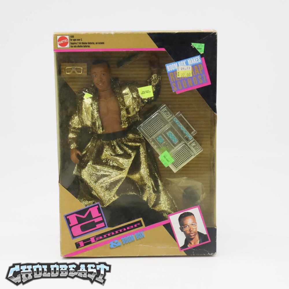 VINTAGE 90s MC HAMMER Action Figure Boom BOX MATTEL 1991 hiphop rap music
